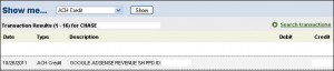Google Adsense Proof of Payment