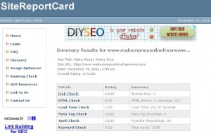 sitereportcard, free seo tools, 